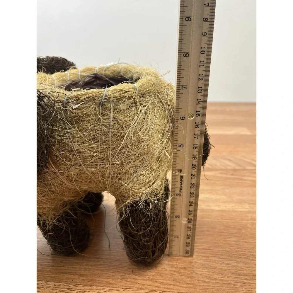 Cute Elephant Coconut Fiber Flower Pot Planter NEW